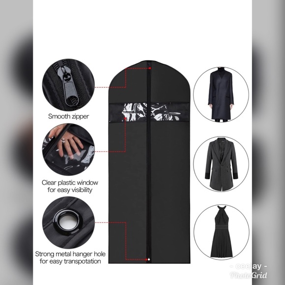 Garment/Suit Bag (zippered) - 3pcs - Picture 3 of 5